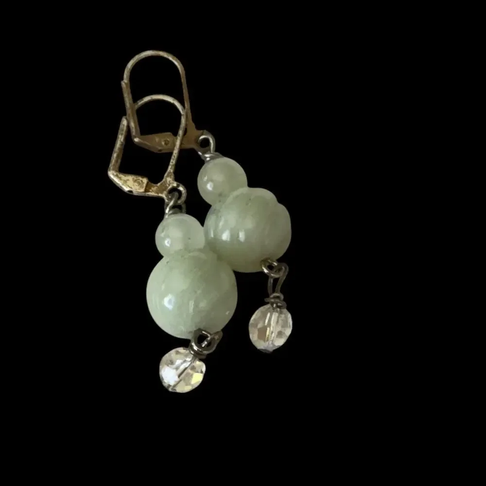 Vintage green carved